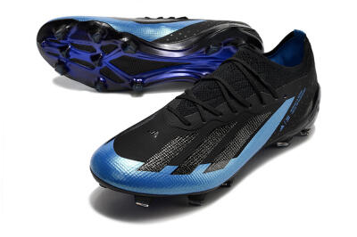 Adidas X Crazyfast.1 FG Firm Ground Soccer Cleats - Black/Blue/Gold