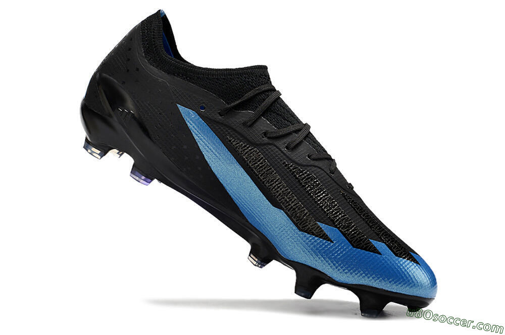 Adidas X Crazyfast.1 FG Firm Ground Soccer Cleats - Black/Blue/Gold 4