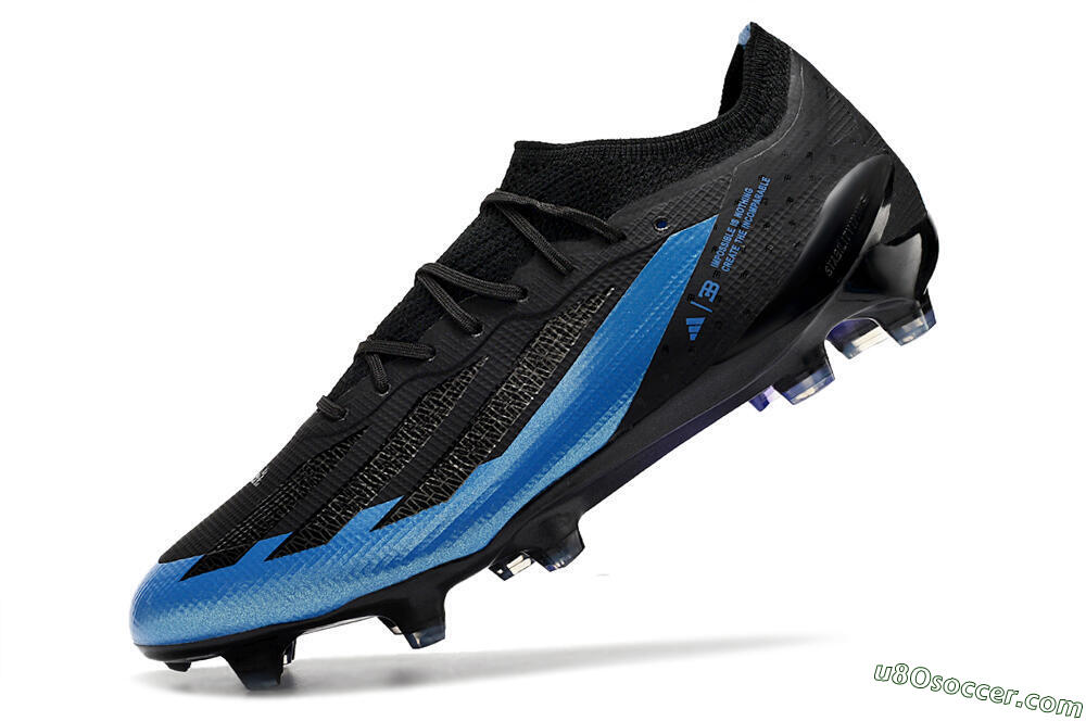 Adidas X Crazyfast.1 FG Firm Ground Soccer Cleats - Black/Blue/Gold 5