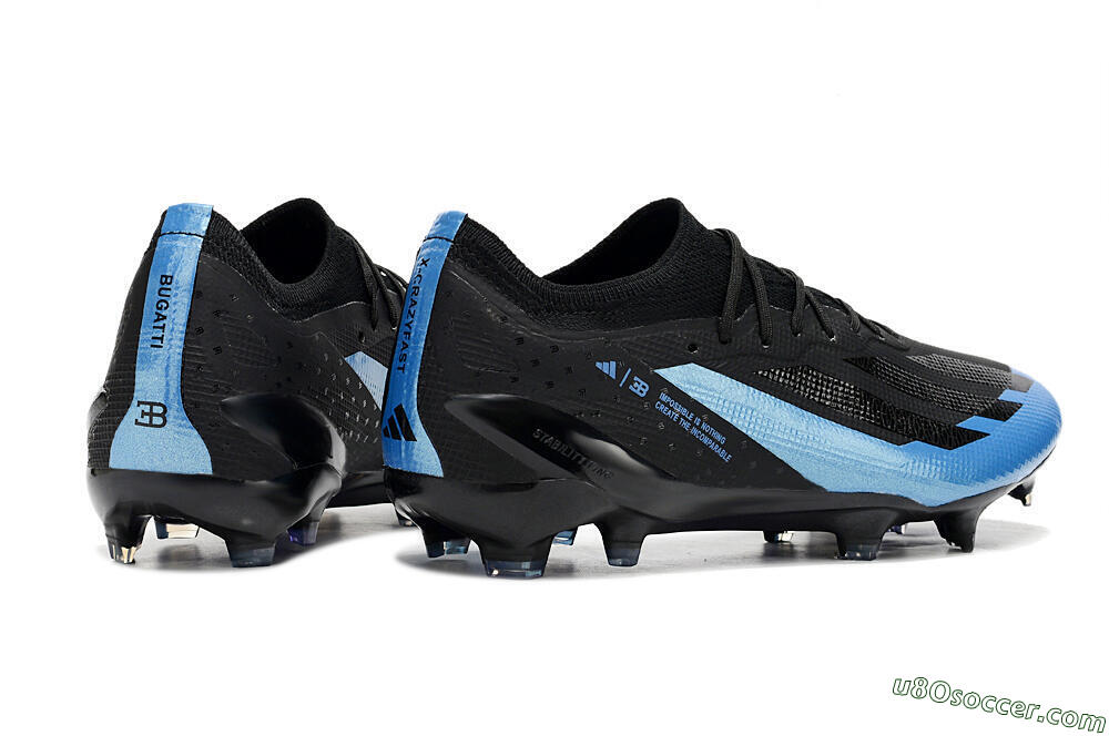 Adidas X Crazyfast.1 FG Firm Ground Soccer Cleats - Black/Blue/Gold 6