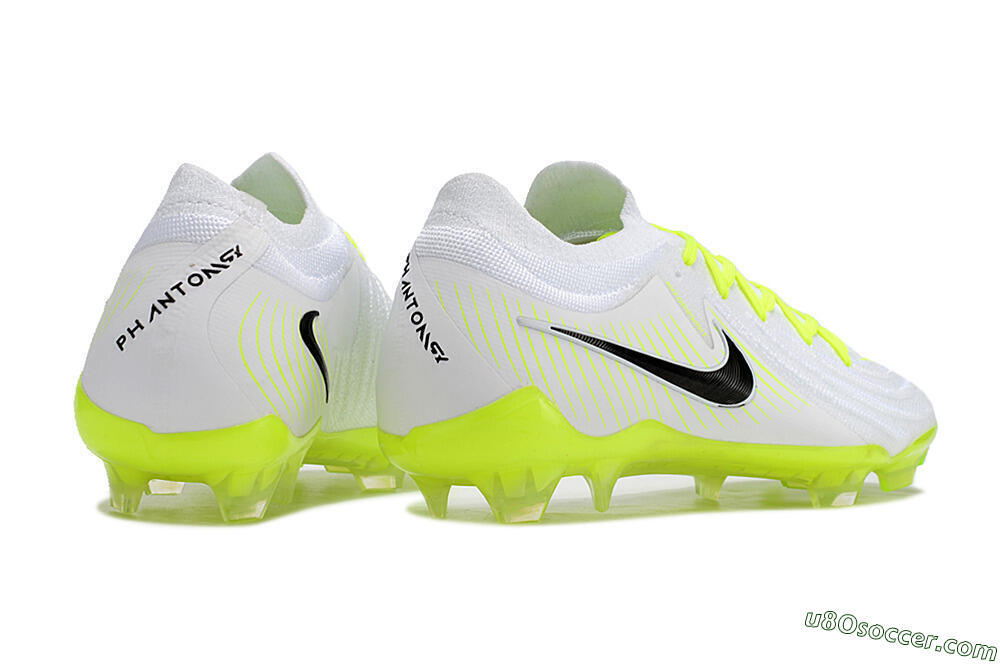 Nike Phantom Luna Elite NU FG Firm Ground Soccer Cleats - White/Yellow/Black 6