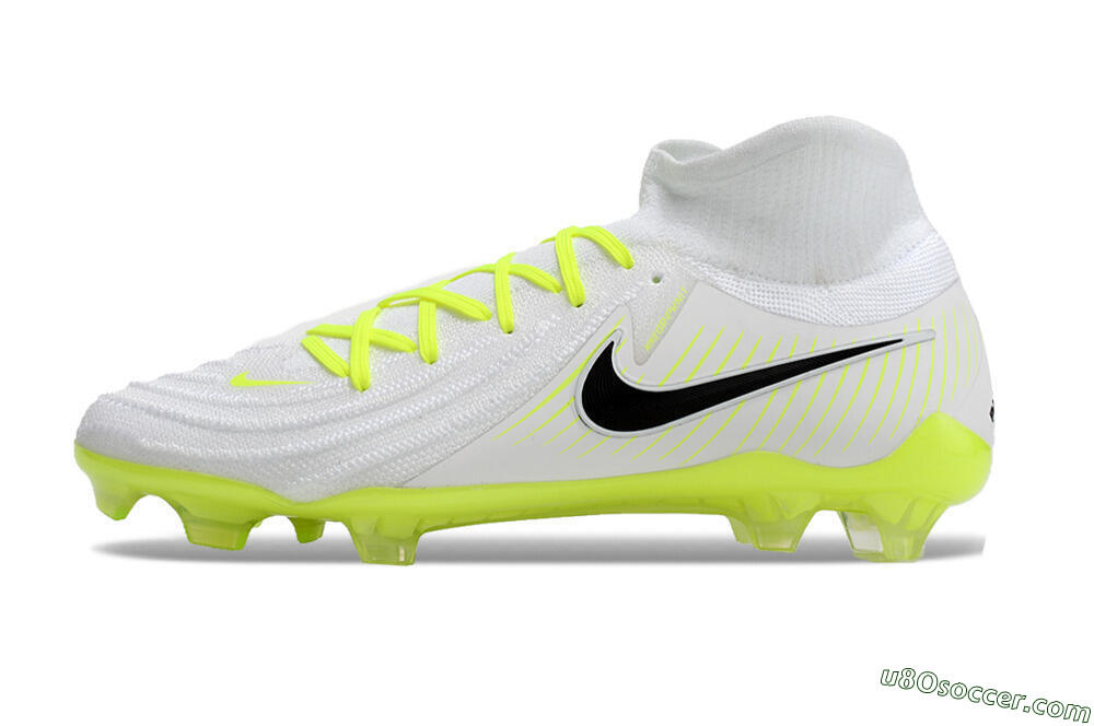 Nike Phantom Luna Elite NU FG Firm Ground Soccer Cleats - White/Yellow/Black 2