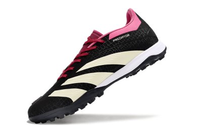 Adidas Predator 24 Elite TF Artificial Turf Soccer Shoes - Black/Beige/Pink
