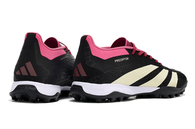 Adidas Predator 24 Elite TF Artificial Turf Soccer Shoes - Black/Beige/Pink