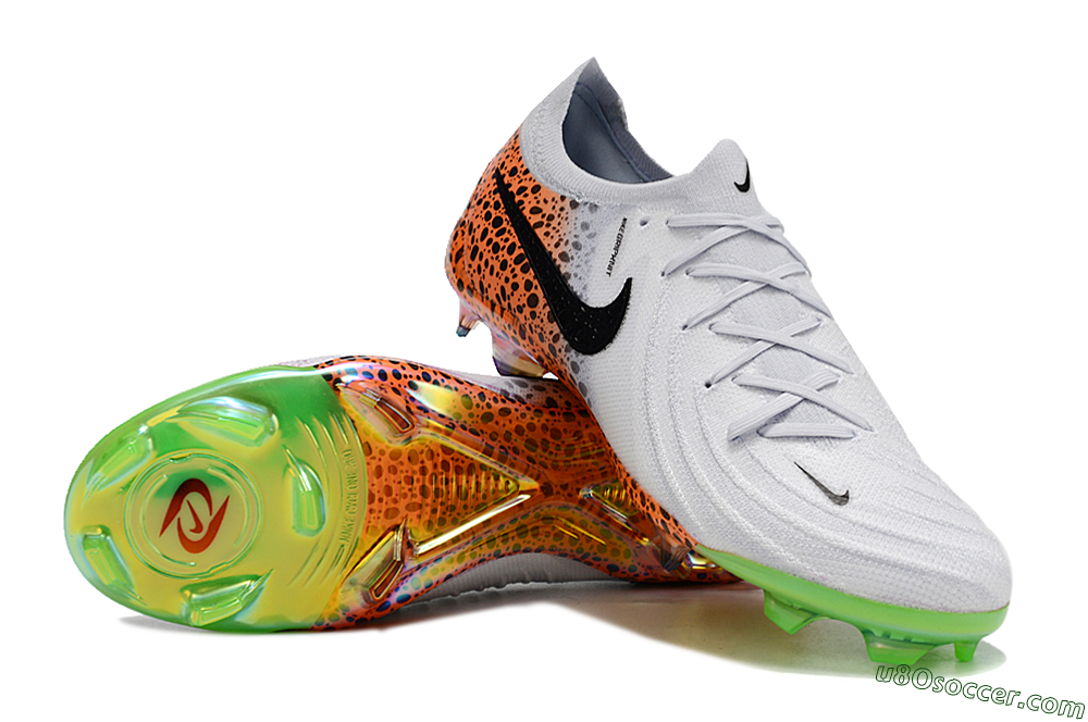 Nike Phantom Luna Elite FG Firm Ground Soccer Cleats - Grey/Orange/Black 3