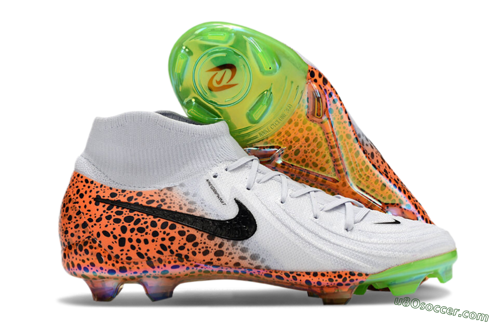Nike Phantom Luna Elite NU FG Firm Ground Soccer Cleats - White/Black/Orange 1