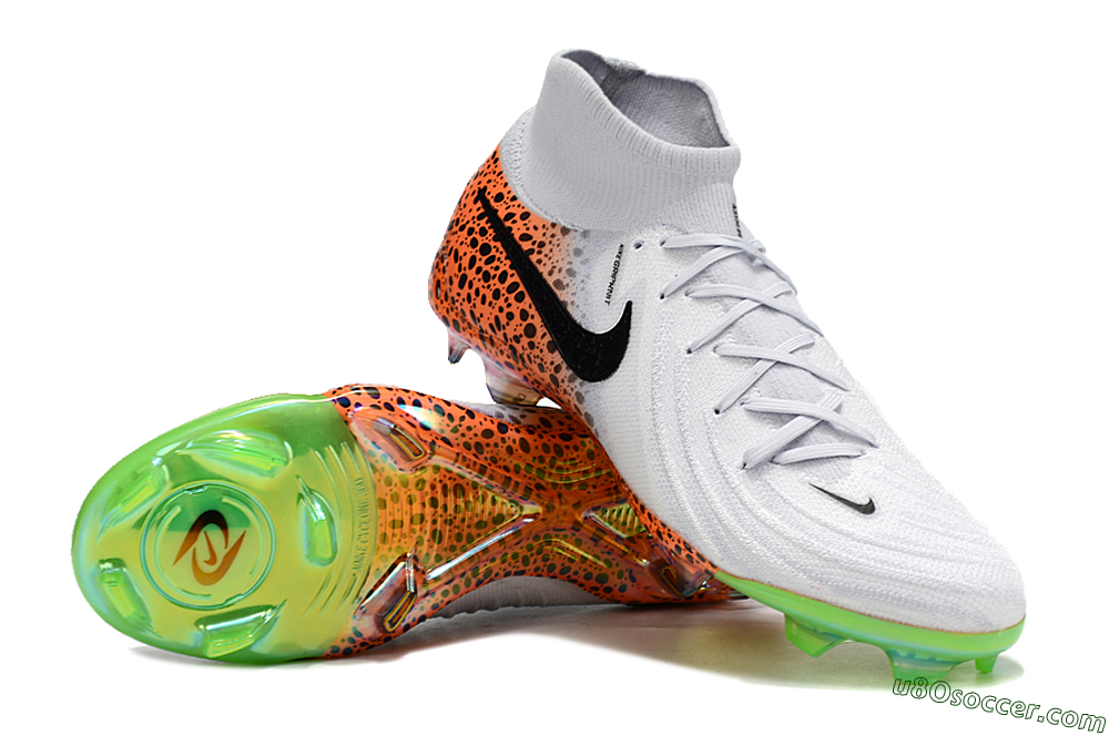 Nike Phantom Luna Elite NU FG Firm Ground Soccer Cleats - White/Black/Orange 3