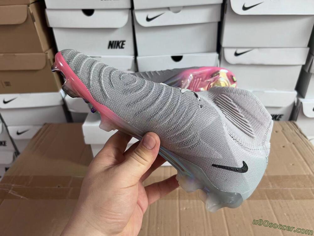 Nike Phantom Luna Elite NU FG Firm Ground Soccer Cleats - Grey/Black/Blue