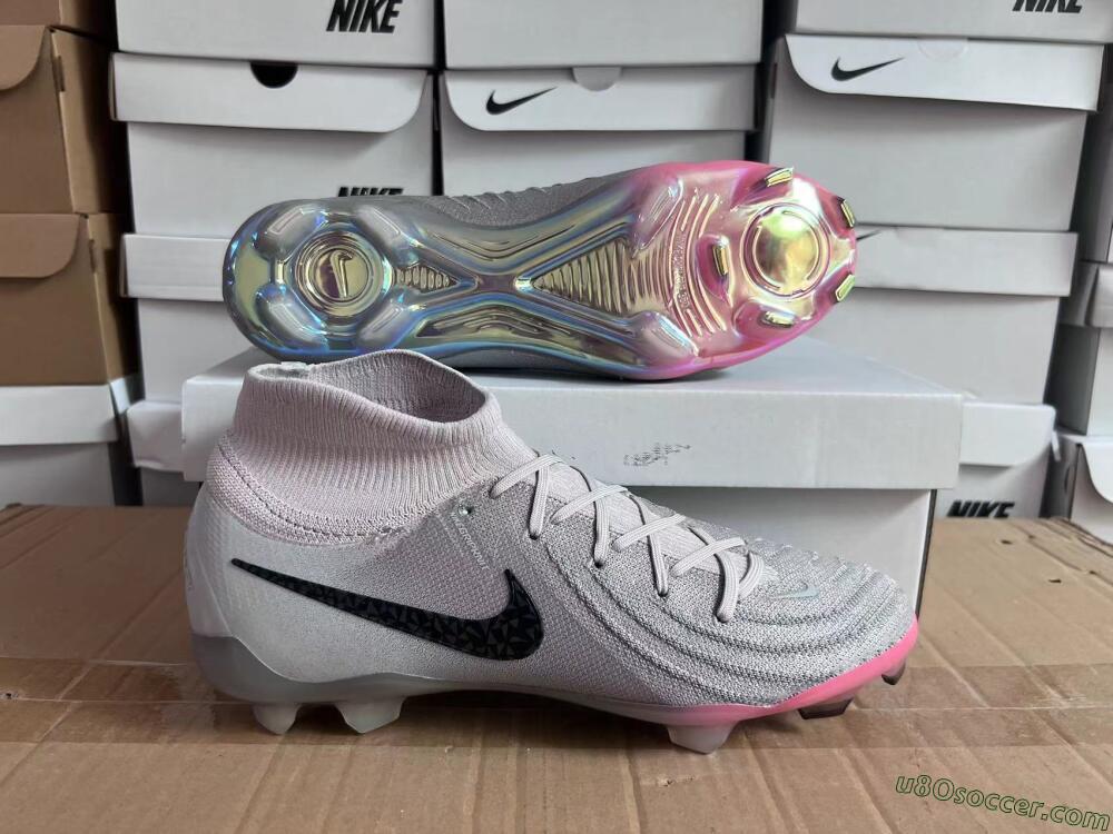 Nike Phantom Luna Elite NU FG Firm Ground Soccer Cleats - Grey/Black/Blue