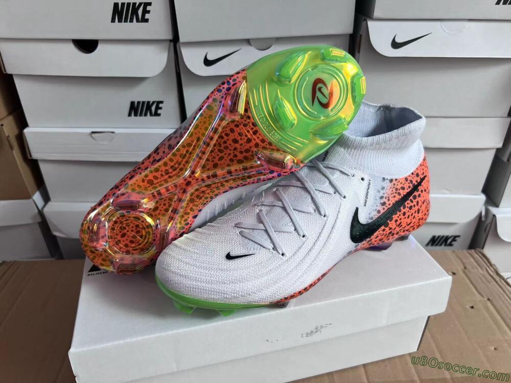 Nike Phantom Luna Elite NU FG Firm Ground Soccer Cleats - White/Black/Orange