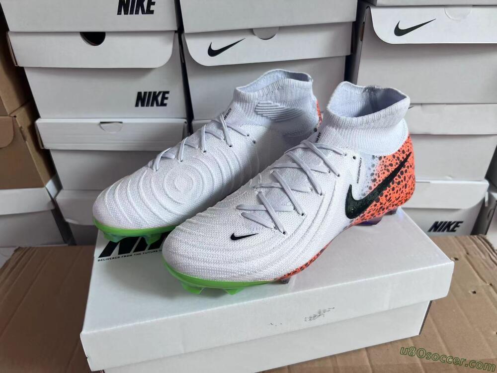 Nike Phantom Luna Elite NU FG Firm Ground Soccer Cleats - White/Black/Orange