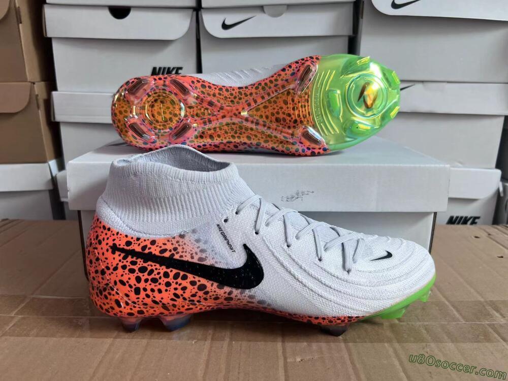 Nike Phantom Luna Elite NU FG Firm Ground Soccer Cleats - White/Black/Orange