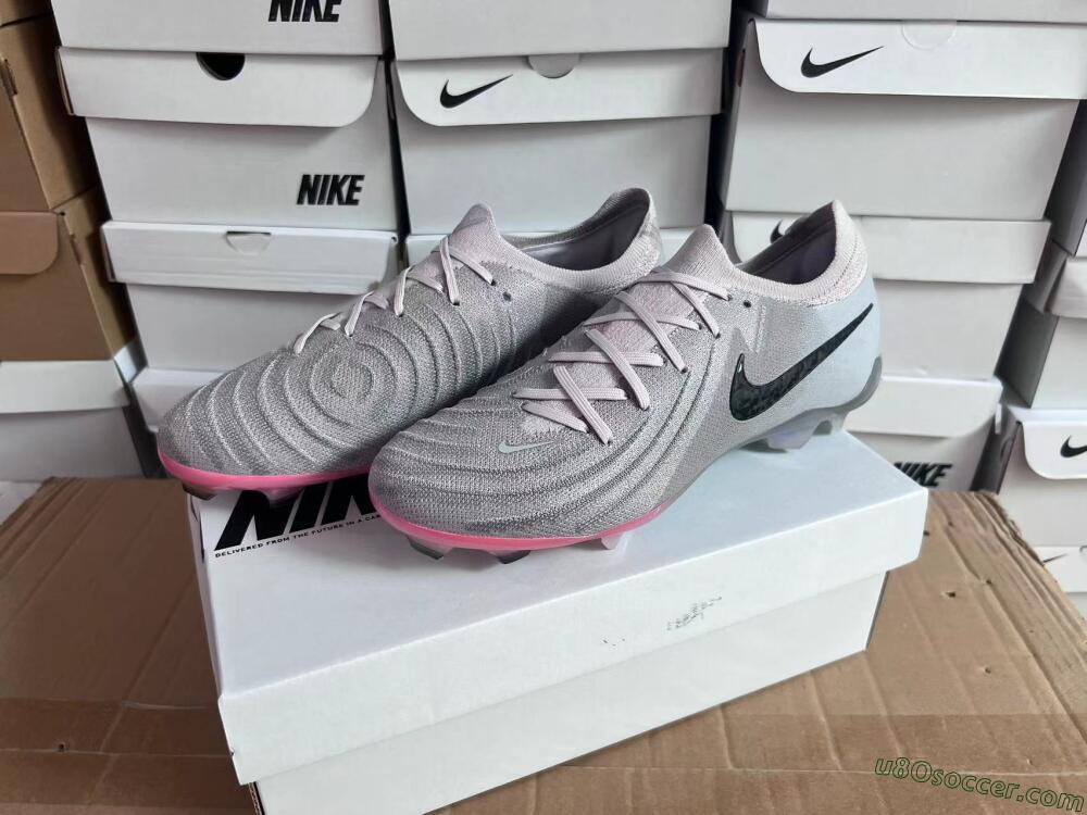 Nike Phantom Luna Elite NU FG Firm Ground Soccer Cleats - Grey/Black/Blue