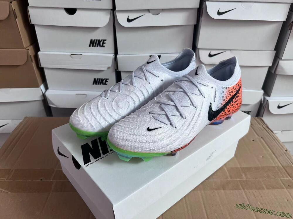 Nike Phantom Luna Elite FG Firm Ground Soccer Cleats - Grey/Orange/Black