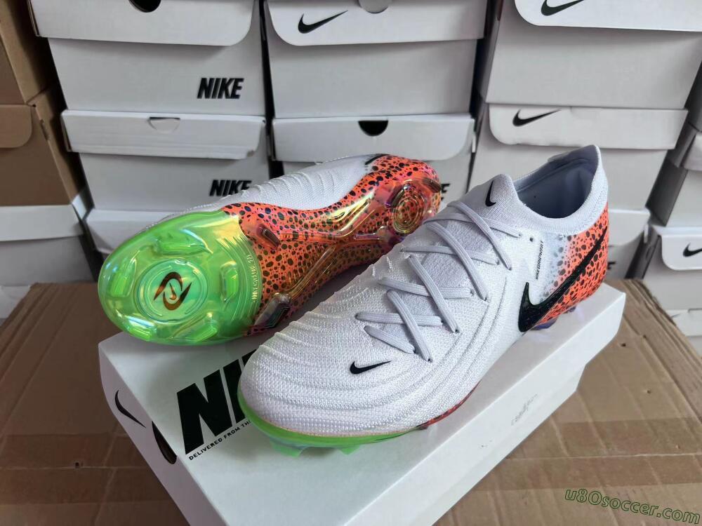Nike Phantom Luna Elite FG Firm Ground Soccer Cleats - Grey/Orange/Black