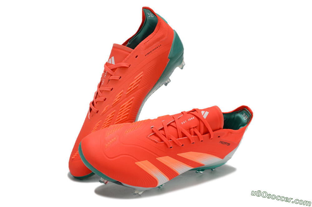 Adidas Predator Accuracy FG Firm Ground Soccer Cleats - Red/White/Green 3