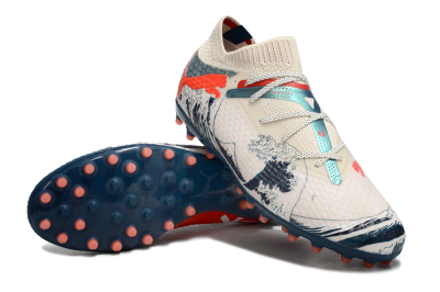 Puma Future Ultimate MG Multi Ground Soccer Cleats - Beige/Blue/Red