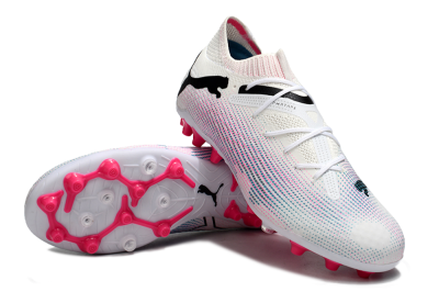 Puma Future Ultimate MG Multi Ground Soccer Cleats - White/Black/Pink