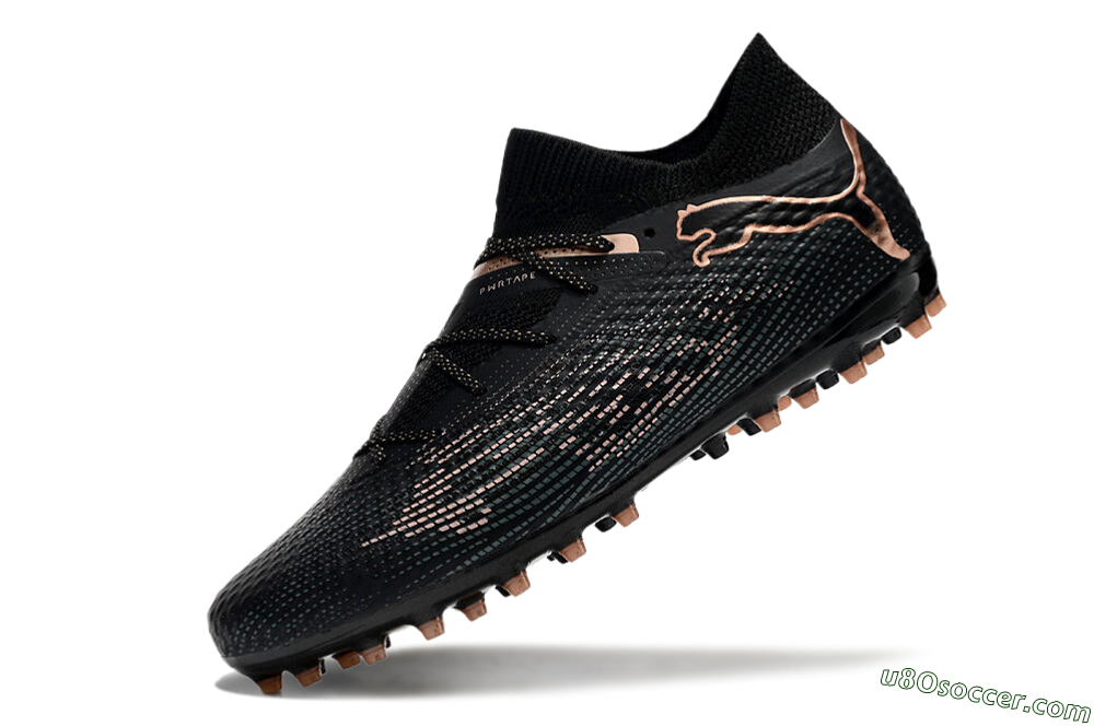 Puma Future Ultimate MG Multi Ground Soccer Cleats - Black/Blue/Gold 5