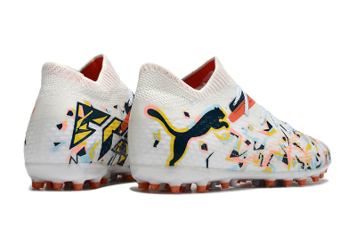 Puma Future Ultimate MG Multi Ground Soccer Cleats - White/Pink/Yellow/Black