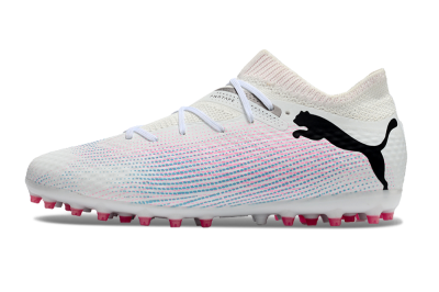 Puma Future Ultimate MG Multi Ground Soccer Cleats - White/Pink/Blue/Black