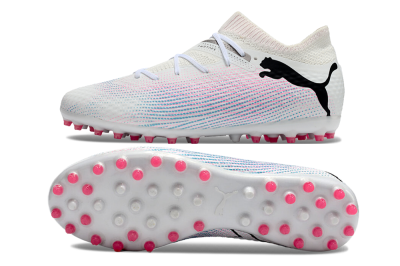 Puma Future Ultimate MG Multi Ground Soccer Cleats - White/Pink/Blue/Black