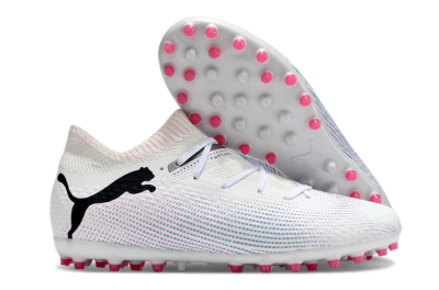 Puma Future Ultimate MG Multi Ground Soccer Cleats - White/Pink/Blue/Black