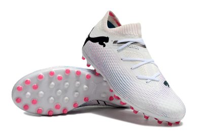 Puma Future Ultimate MG Multi Ground Soccer Cleats - White/Pink/Blue/Black