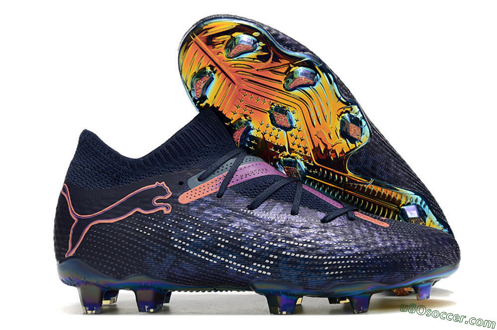 Puma Future Ultimate FG Firm Ground Soccer Cleats - Blue/Purple/Pink 1