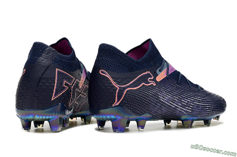 Puma Future Ultimate FG Firm Ground Soccer Cleats - Blue/Purple/Pink 6