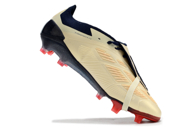 Adidas Predator Elite Foldover Tongue FG Firm Ground Soccer Cleats - Beige/Blue/Black