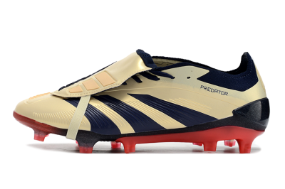 Adidas Predator Elite Foldover Tongue FG Firm Ground Soccer Cleats - Beige/Blue/Black