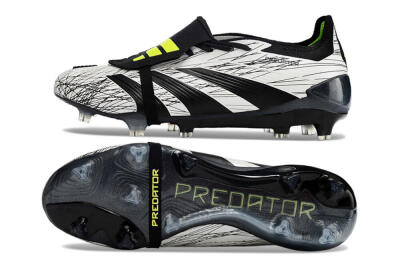 Adidas Predator Elite Foldover Tongue FG Firm Ground Soccer Cleats - White/Black/Yellow