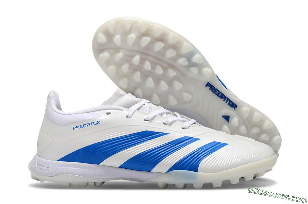 Adidas Predator 24 Elite TF Artificial Turf Soccer Shoes - Beige/White/Blue 1