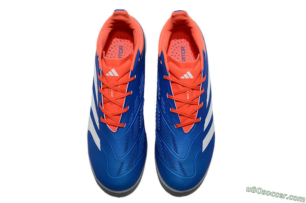 Adidas Predator 24 Elite TF Artificial Turf Soccer Shoes - Blue/Red/White 4