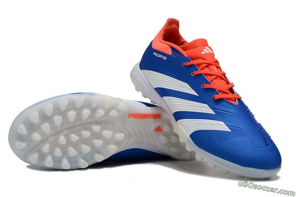 Adidas Predator 24 Elite TF Artificial Turf Soccer Shoes - Blue/Red/White 3