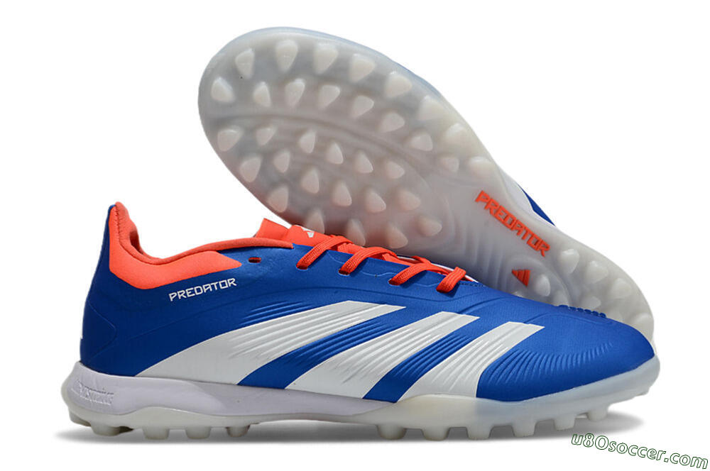 Adidas Predator 24 Elite TF Artificial Turf Soccer Shoes - Blue/Red/White 1