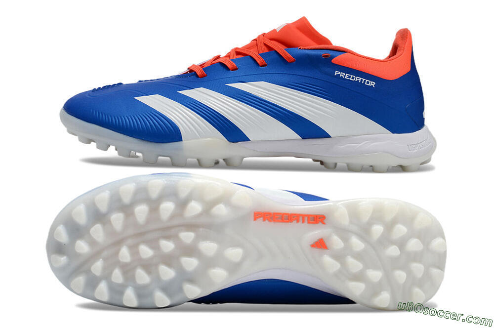 Adidas Predator 24 Elite TF Artificial Turf Soccer Shoes - Blue/Red/White 0