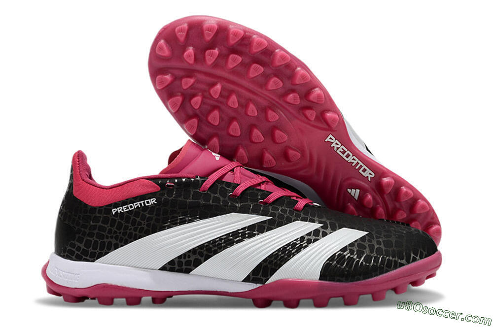 Adidas Predator 24 Elite TF Artificial Turf Soccer Shoes - Black/Red/White 1