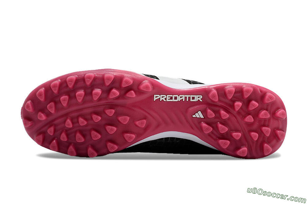 Adidas Predator 24 Elite TF Artificial Turf Soccer Shoes - Black/Red/White 6