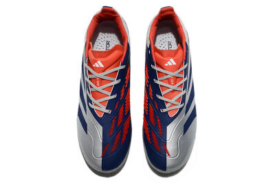Adidas Predator 24 Elite TF Artificial Turf Soccer Shoes - Silver/Blue/Red