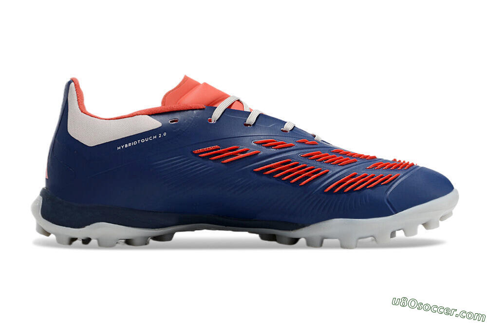 Adidas Predator 24 Elite TF Artificial Turf Soccer Shoes - Silver/Blue/Red 5