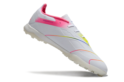 Adidas Predator 24 Elite TF Artificial Turf Soccer Shoes - White/Pink/Blue/Yellow