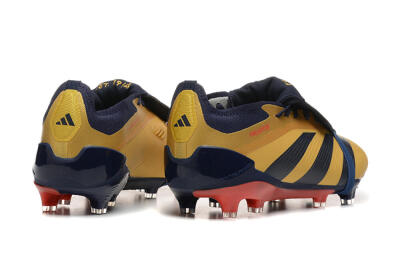 Adidas Predator Elite Foldover Tongue FG Firm Ground Soccer Cleats - Gold/Blue/Red