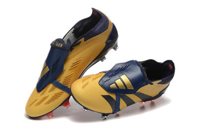 Adidas Predator Elite Foldover Tongue FG Firm Ground Soccer Cleats - Gold/Blue/Red