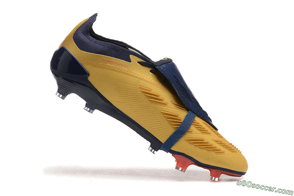 Adidas Predator Elite Foldover Tongue FG Firm Ground Soccer Cleats - Gold/Blue/Red 7