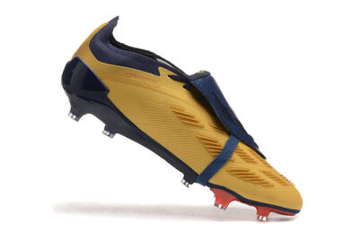 Adidas Predator Elite Foldover Tongue FG Firm Ground Soccer Cleats - Gold/Blue/Red