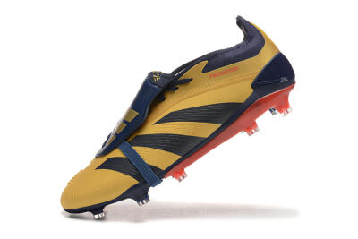 Adidas Predator Elite Foldover Tongue FG Firm Ground Soccer Cleats - Gold/Blue/Red