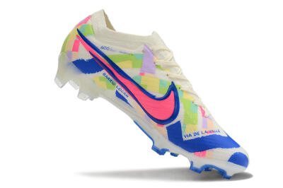 Nike Air Zoom Mercurial Vapor 15 Elite FG Firm Ground Soccer Cleats - Beige/Blue/Yellow/Pink