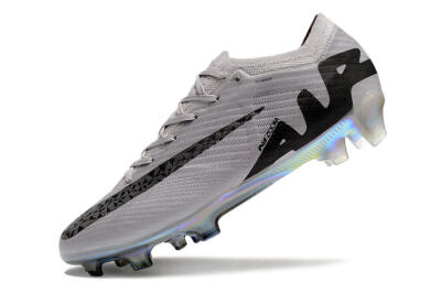 Nike Air Zoom Mercurial Vapor 15 Elite FG Firm Ground Soccer Cleats - Grey/Black/Gold